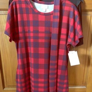 Lularoe Marly Red and deep plum size Small NWT